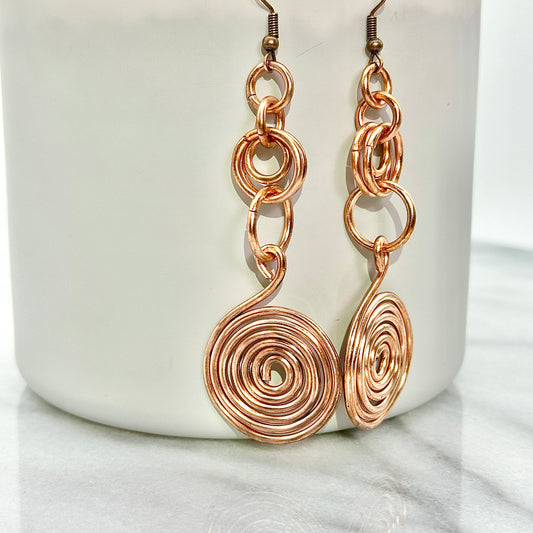 Circular Motion | Copper Earrings