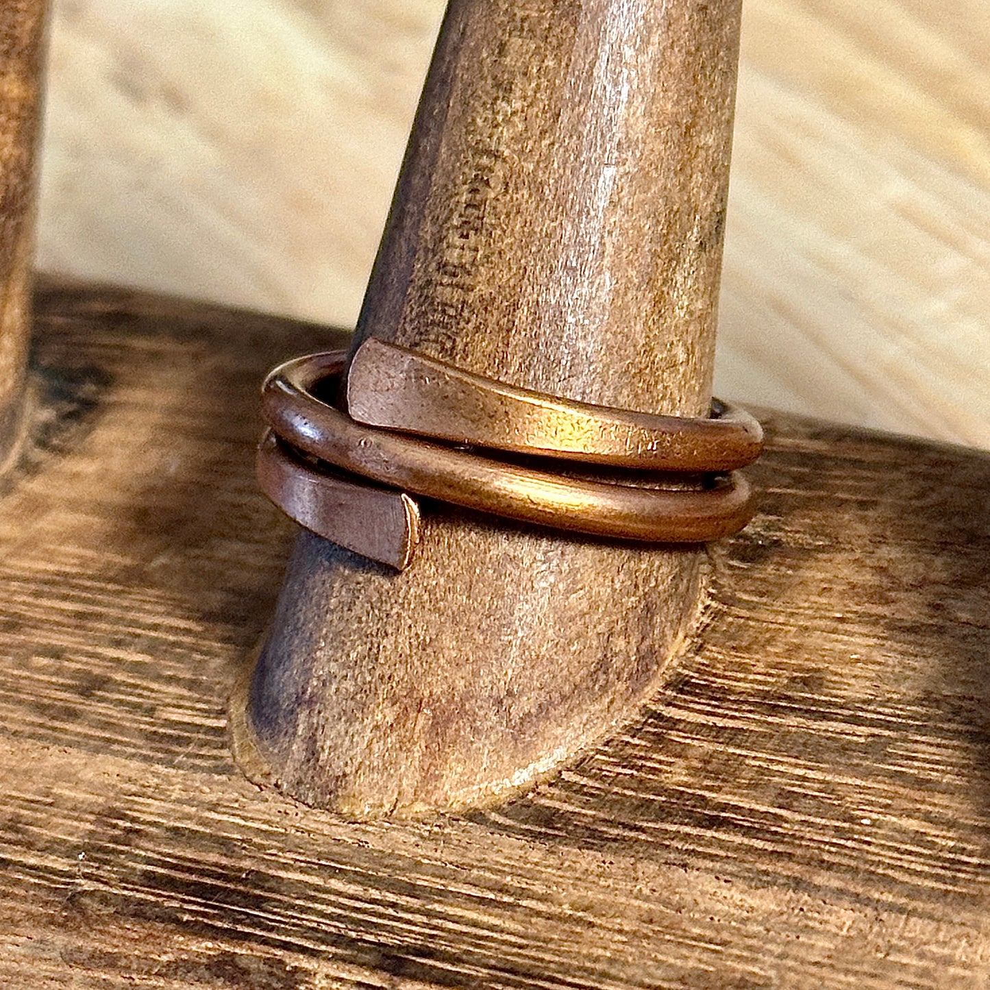 Grounded Edge Copper Ring |
