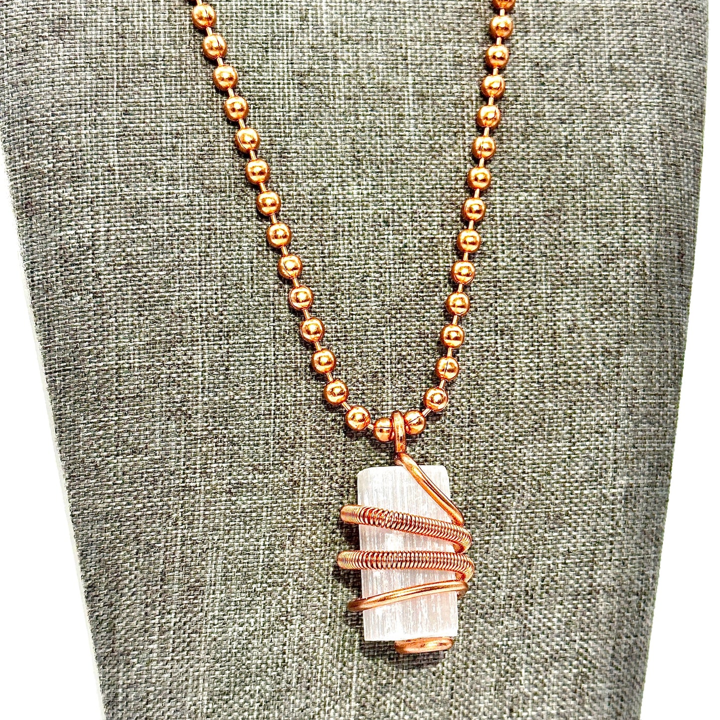 Clean Vibez Only | Selenite Chunk Pendant