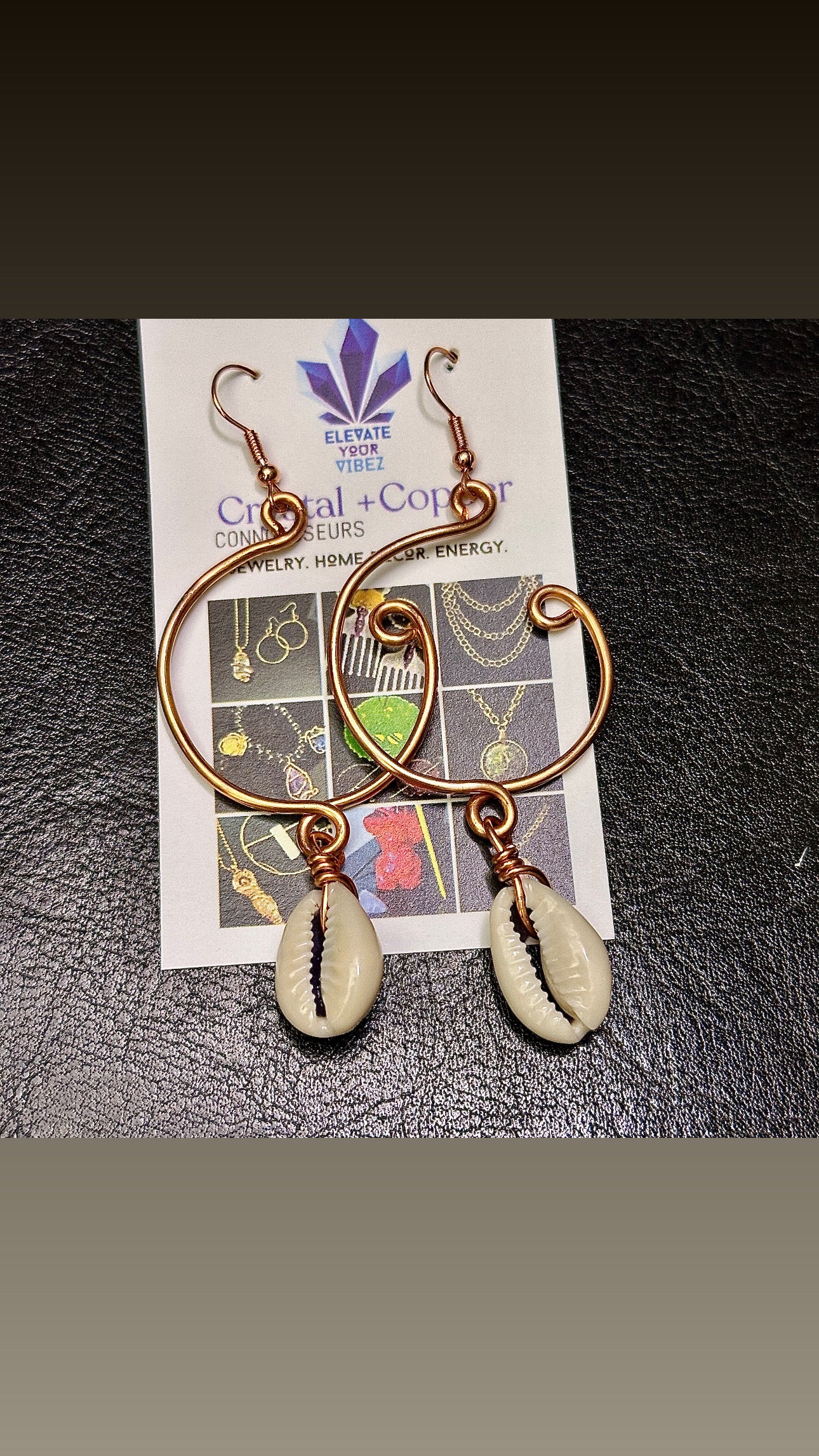 Cowrie Drop Hoops