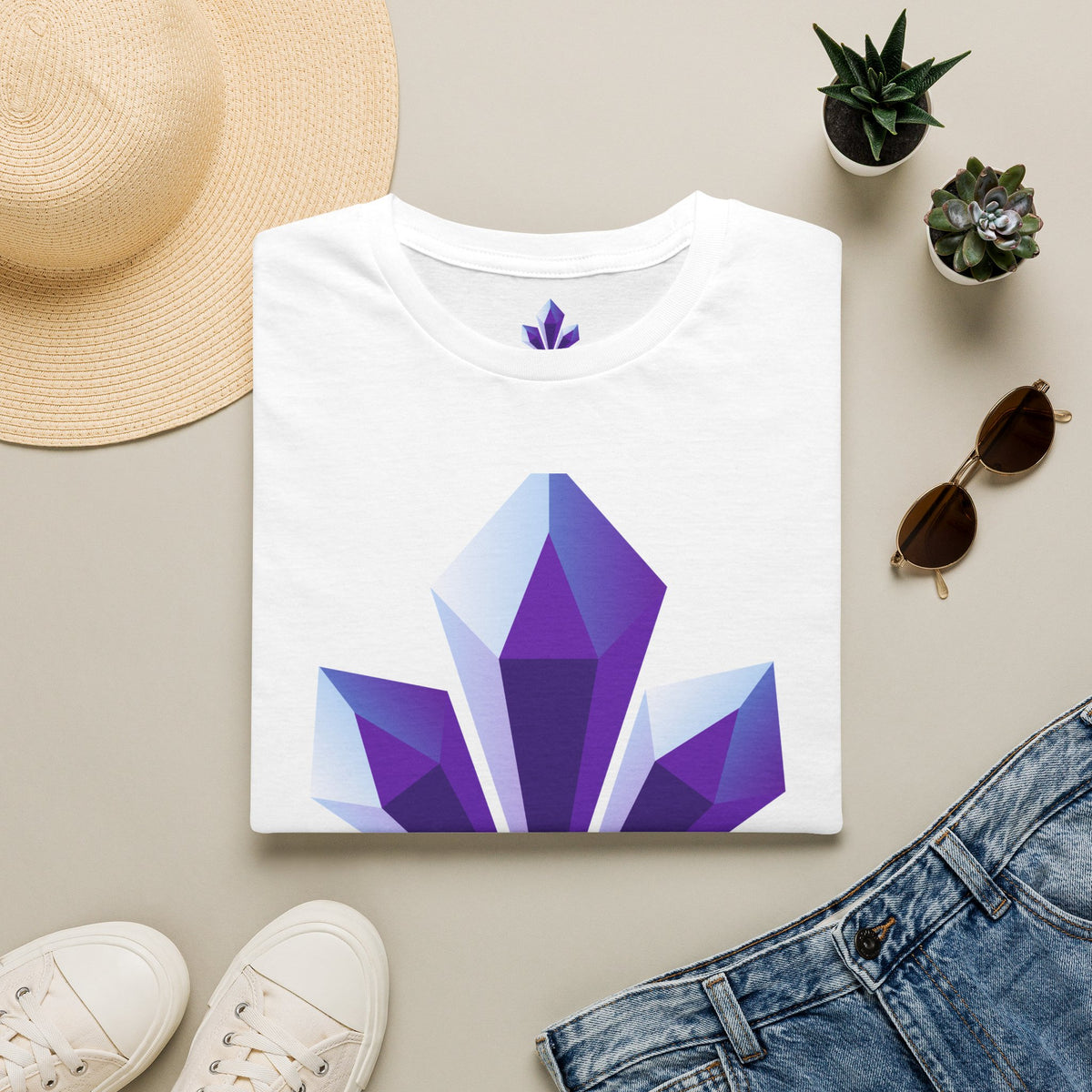 Elevate Your Vibez Crystal Logo T-Shirt