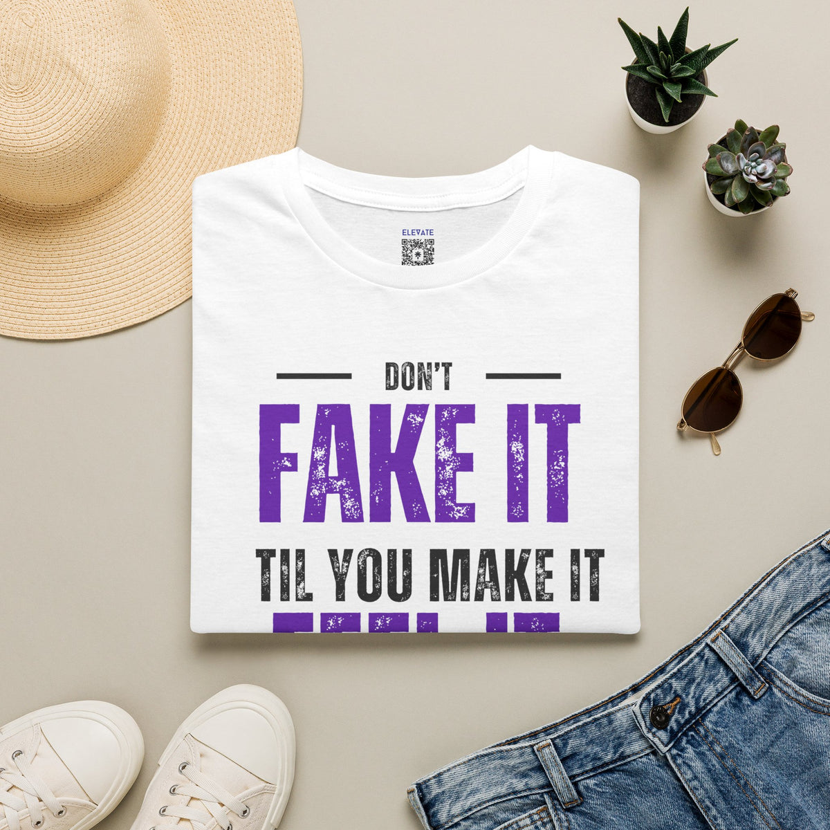 T‑Shirt — “Don’t Fake It ’Til You Make It, Feel It ’Til You Heal It” Inspirational Tee