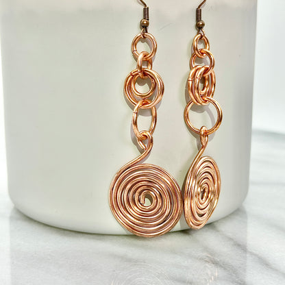 Circular Motion | Copper Earrings