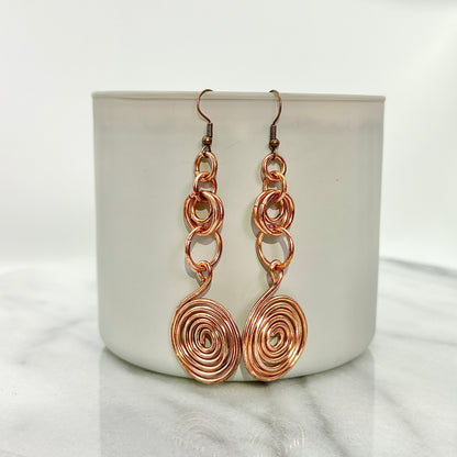 Circular Motion | Copper Earrings