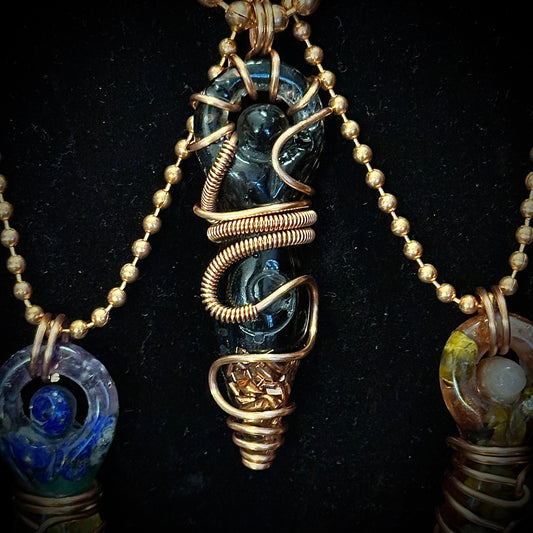 The Shadow Priestess | Obsidian Copper-Bound Goddess