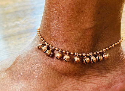 Classic Copper Ball Chime Anklet