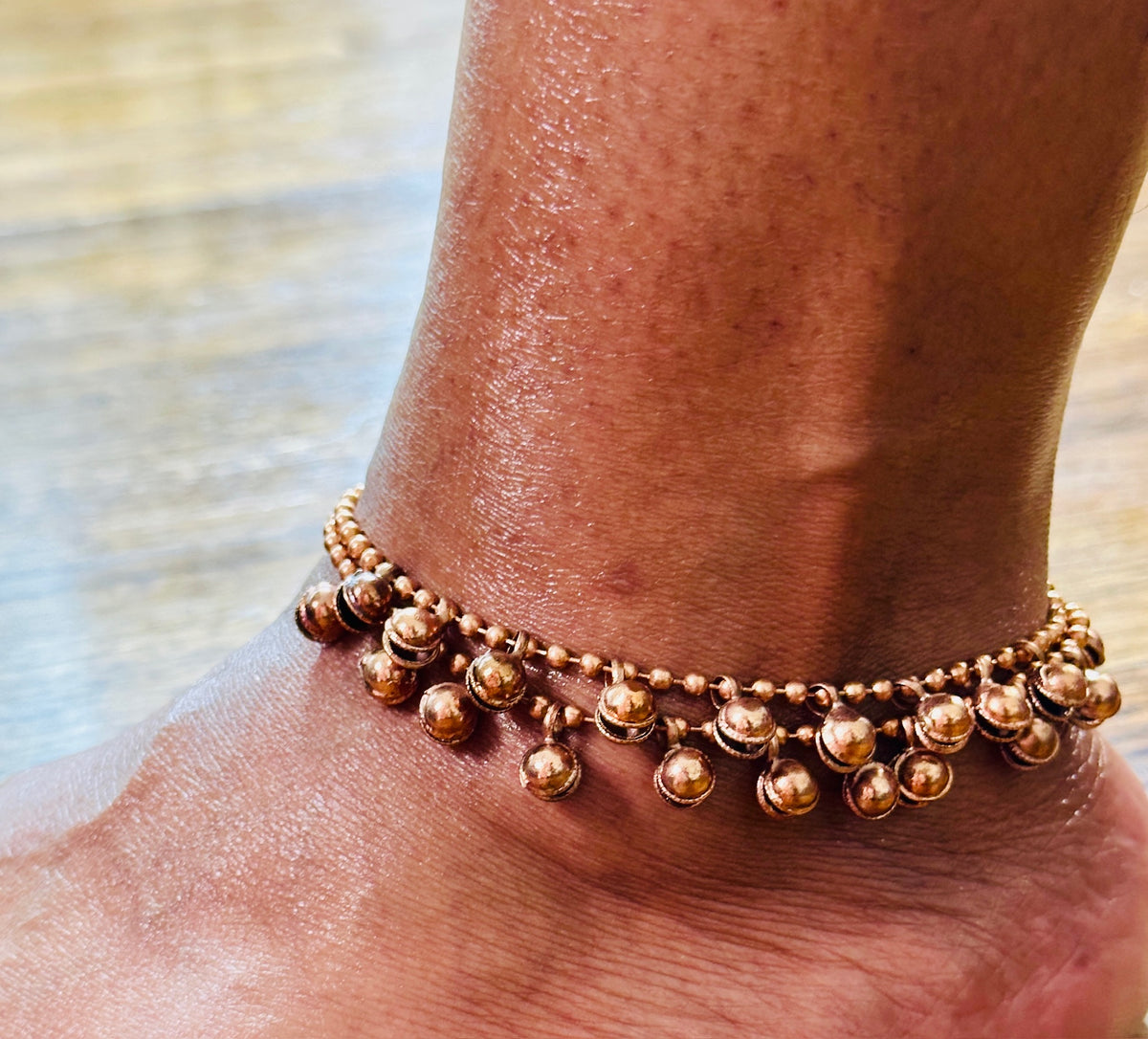 Classic Copper Ball Chime Anklet