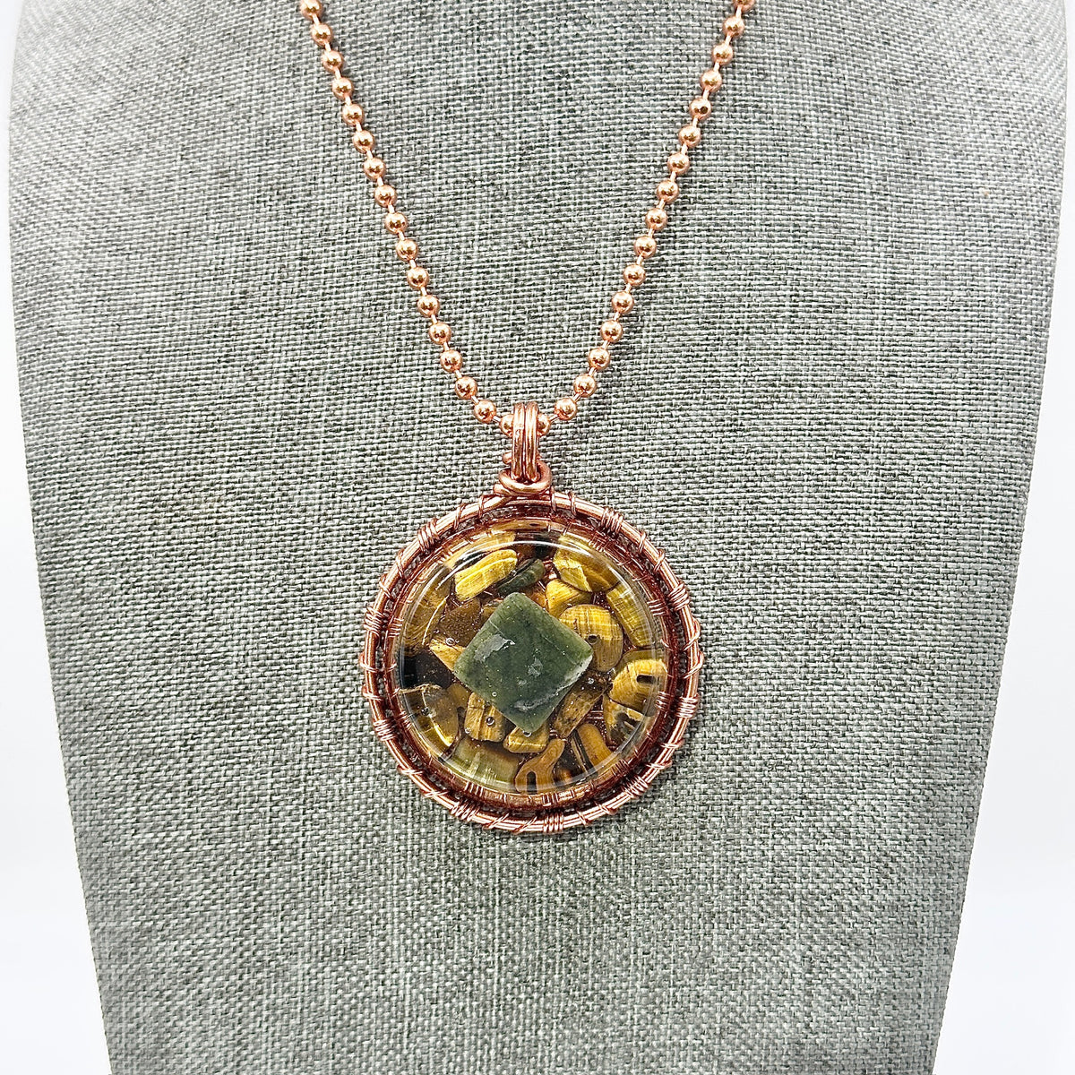 Grounded Prosperity | Tiger Eye & Jade Amulet