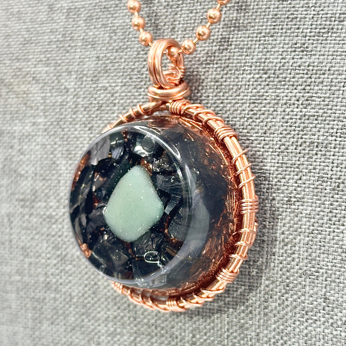 Abundant Protection | Shungite & Green Aventurine EMF Amulet
