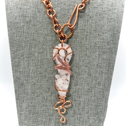 All LOVE | Rose Quartz  Shibari Inspired Necklaces