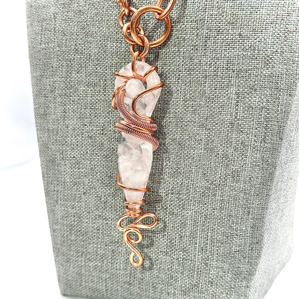 All LOVE | Rose Quartz  Shibari Inspired Necklaces