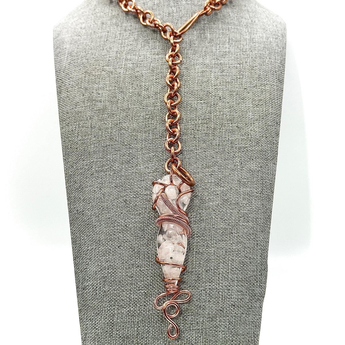 All LOVE | Rose Quartz  Shibari Inspired Necklaces