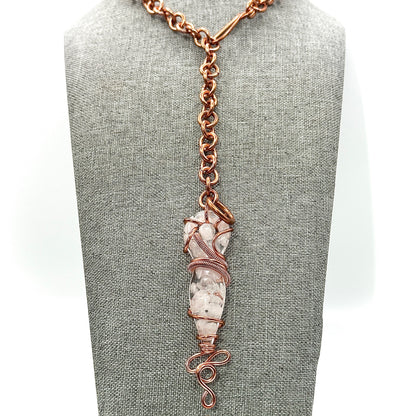 All LOVE | Rose Quartz  Shibari Inspired Necklaces