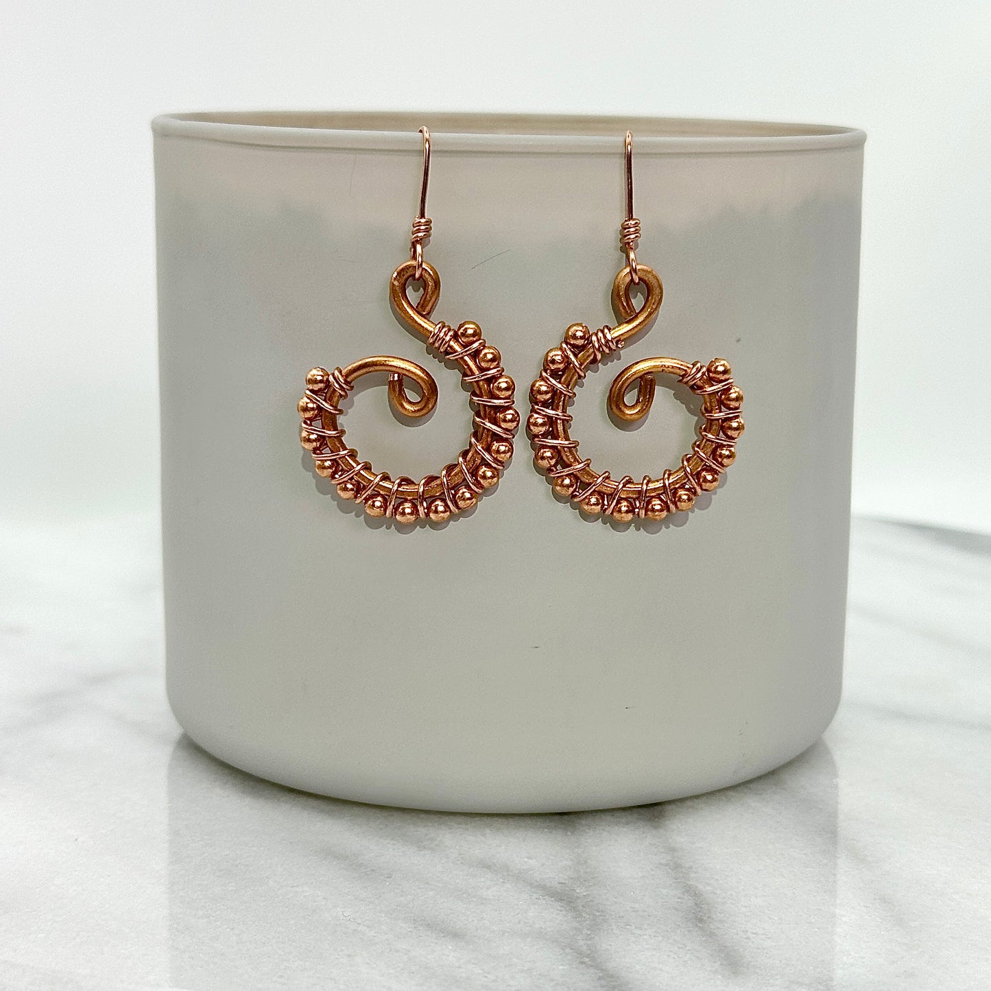 Elevated Signature Half-hooped | Copper Earring