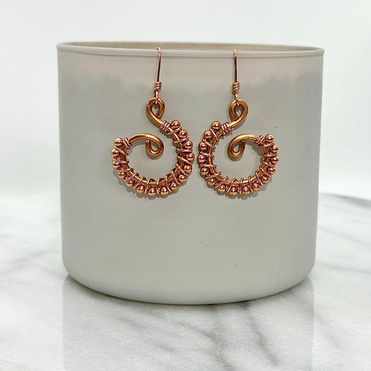 Elevated Signature Half-hooped | Copper Earring