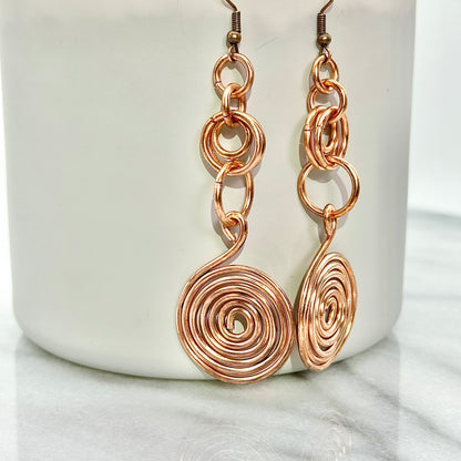 Circular Motion | Copper Earrings
