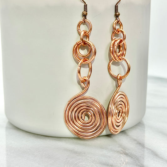 Circular Motion | Copper Earrings