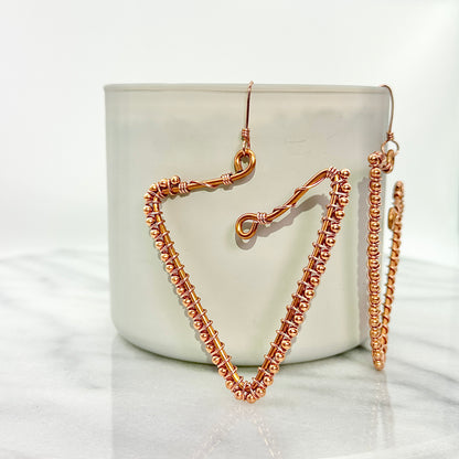 Elevated Signature Tre | Copper Earrings