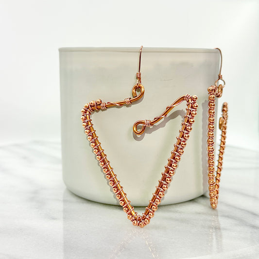 Elevated Signature Tre | Copper Earrings