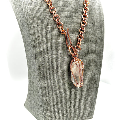 To the Max | Clear Quartz Pendant on Linked Chain