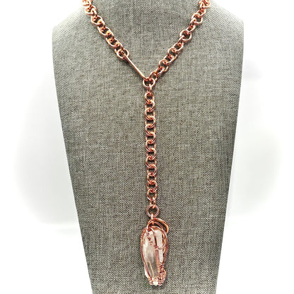 To the Max | Clear Quartz Pendant on Linked Chain