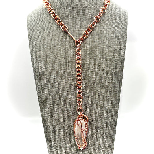 To the Max | Clear Quartz Pendant on Linked Chain