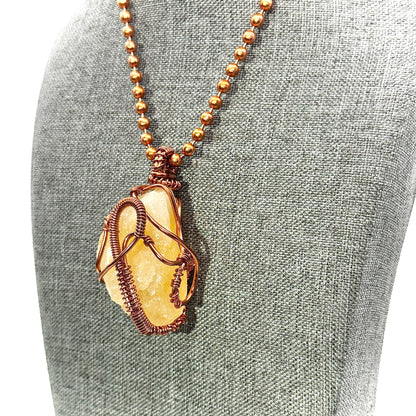 Solar Raideance | Yellow Calcite Pendant