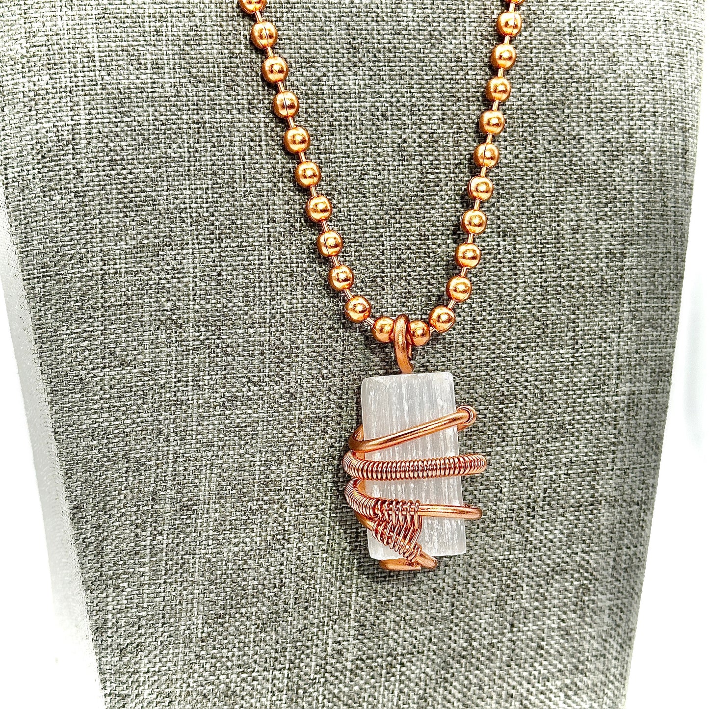 Clean Vibez Only | Selenite Chunk Pendant