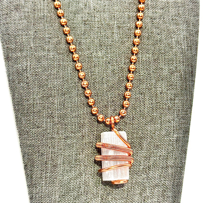 Clean Vibez Only | Selenite Chunk Pendant