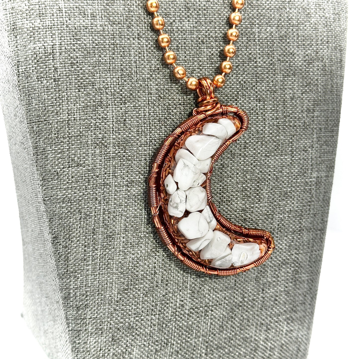 Quiet Moon | Howlite Resin Moon Amulet