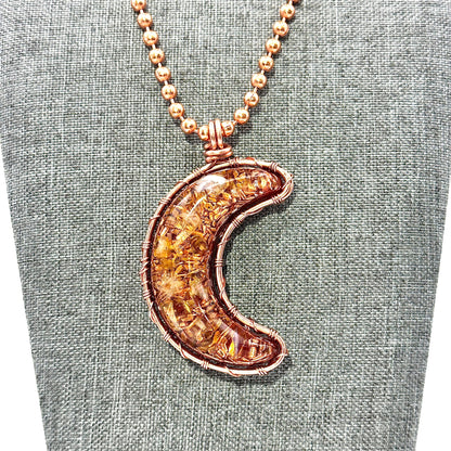 JoyFilled Moon | Citrine Resin Moon Amulet