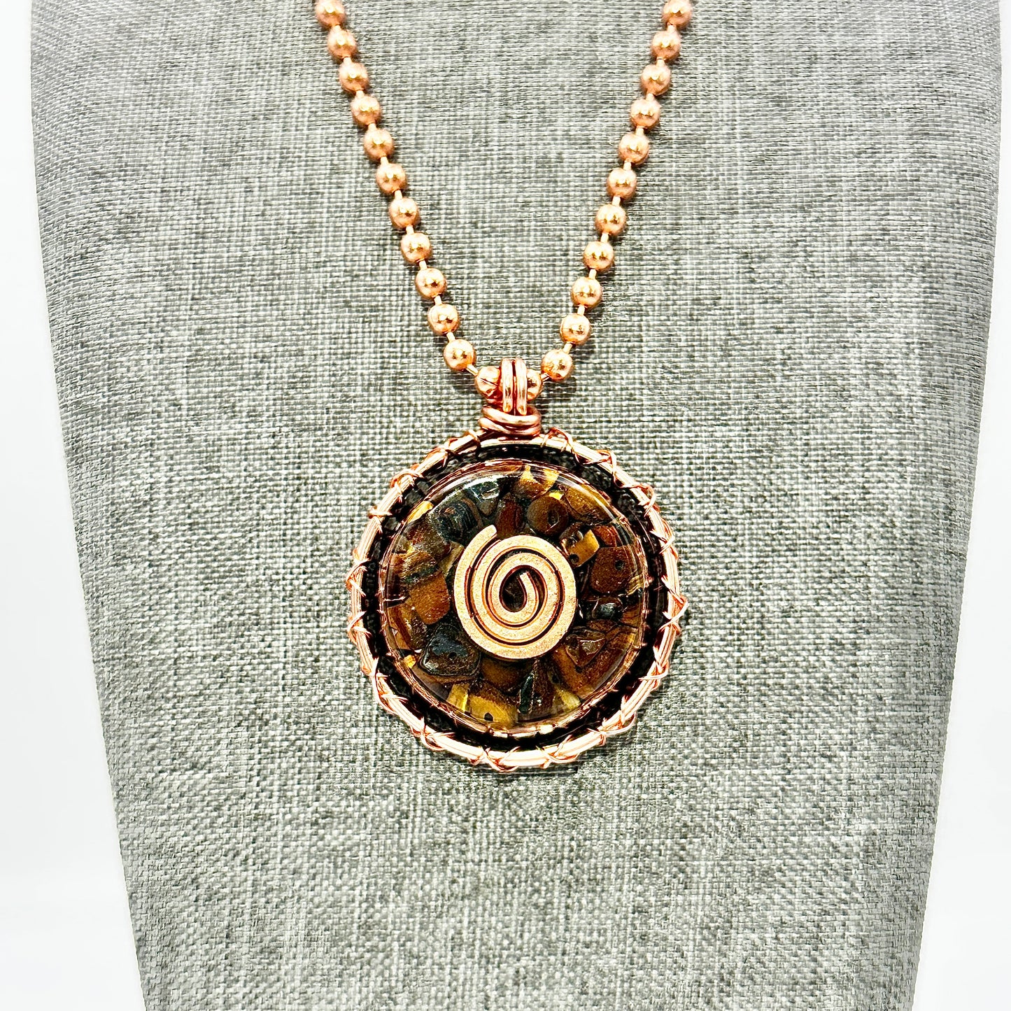 Grounding Shield | Tiger Eye Amulet