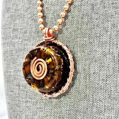 Grounding Shield | Tiger Eye Amulet