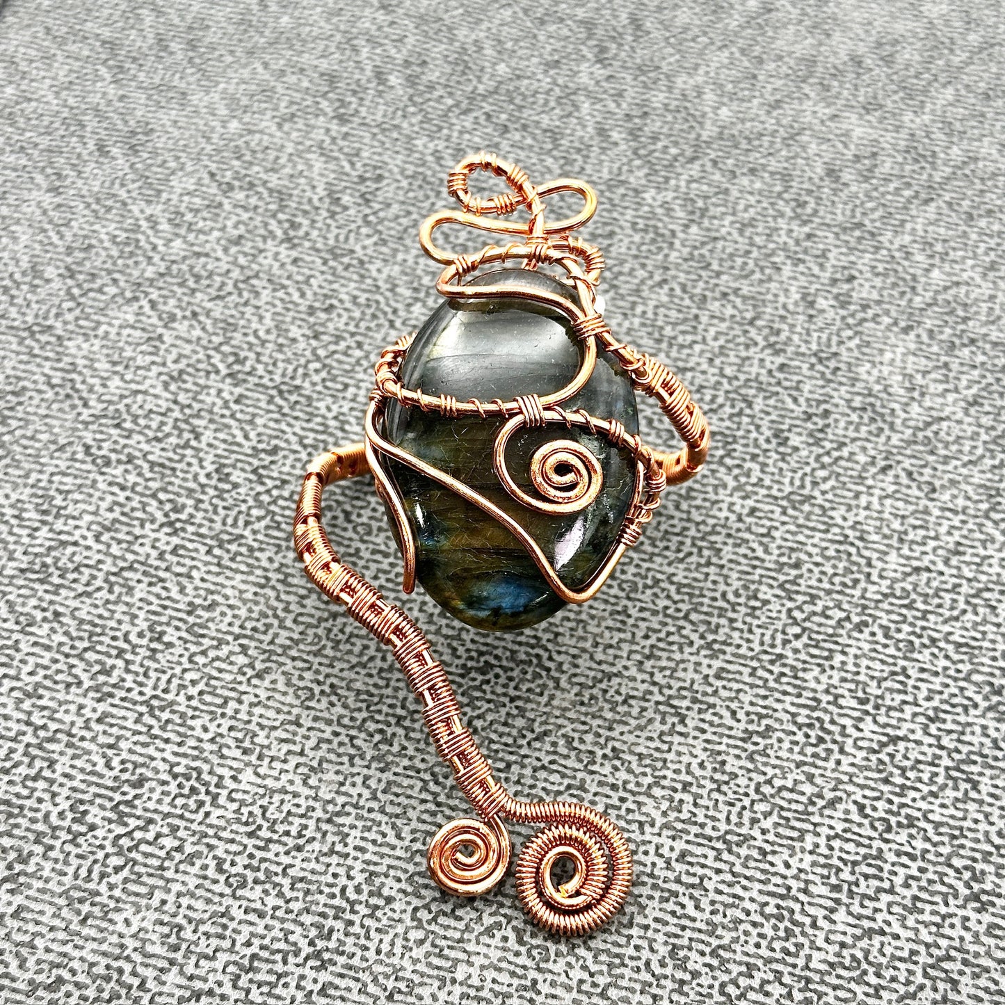 Oracle Cuff | Labradorite Copper Cuff
