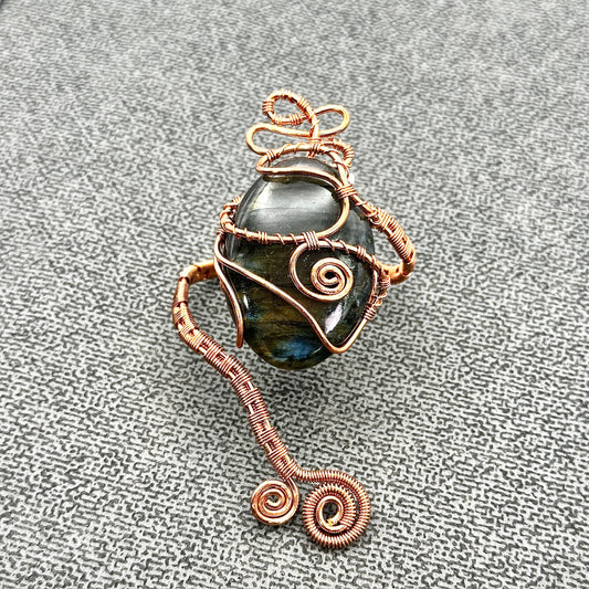 Oracle Cuff | Labradorite Copper Cuff