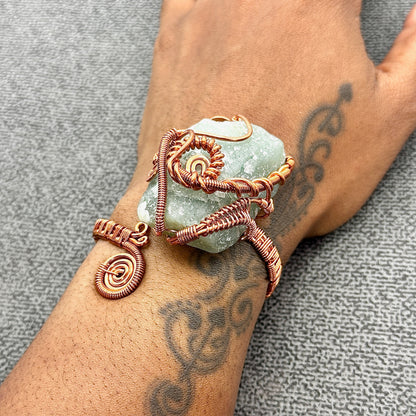 Love Forward Cuff | Green Aventurine Copper Cuff
