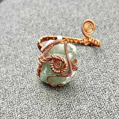Love Forward Cuff | Green Aventurine Copper Cuff