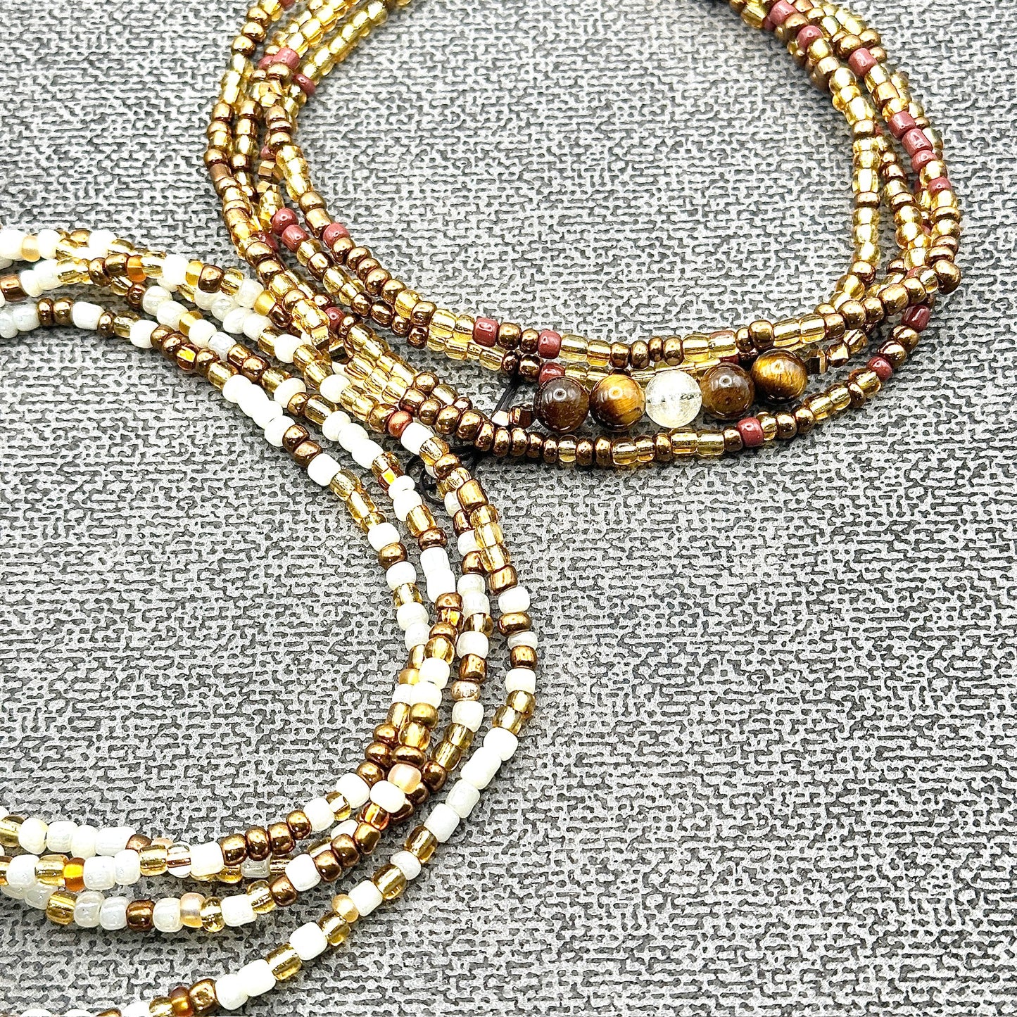 Foundation of Abundance | Tiger Eye & Citrine Waist Beads