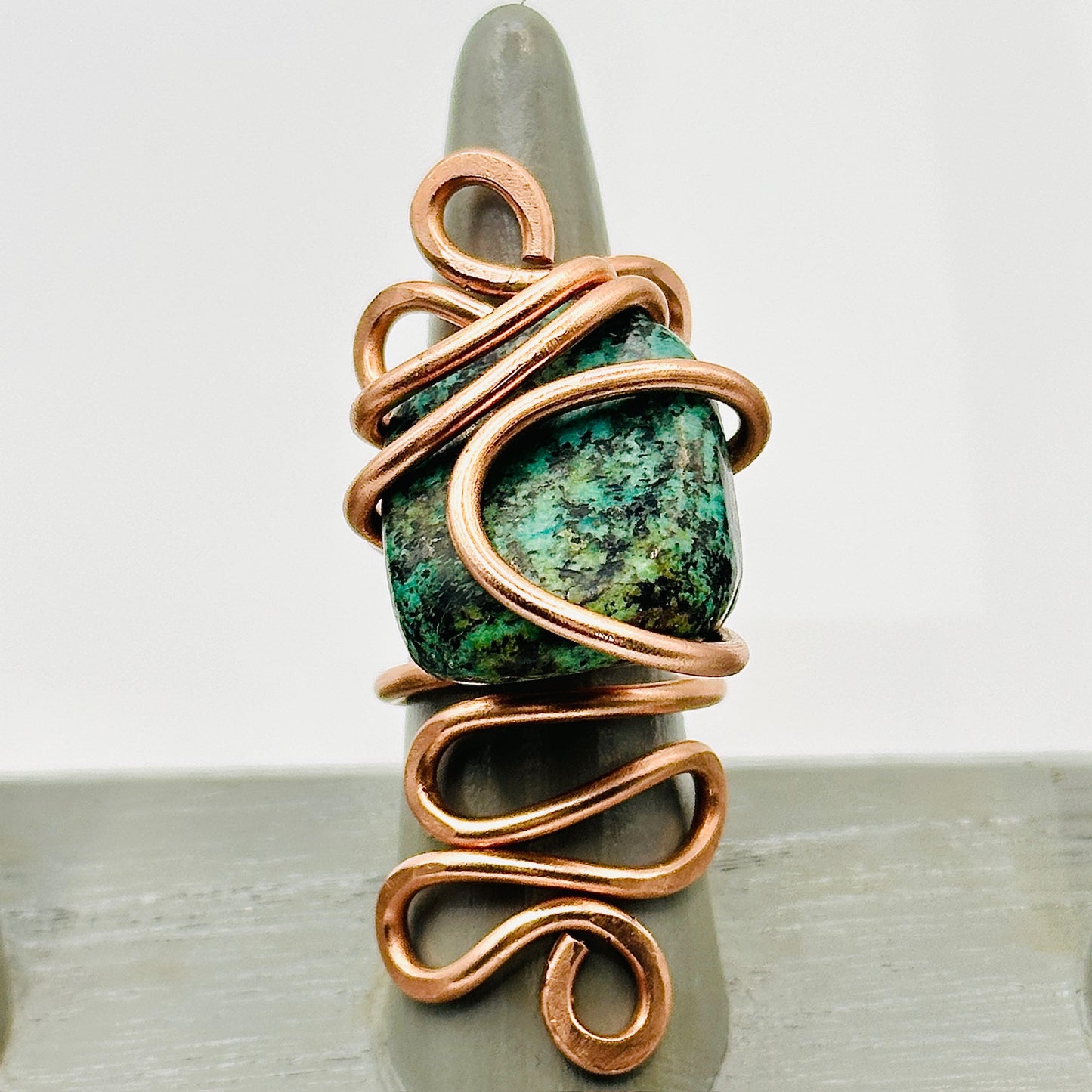 African Turquoise Statement Ring