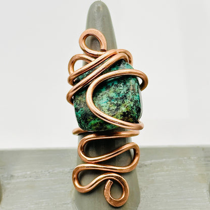 African Turquoise Statement Ring