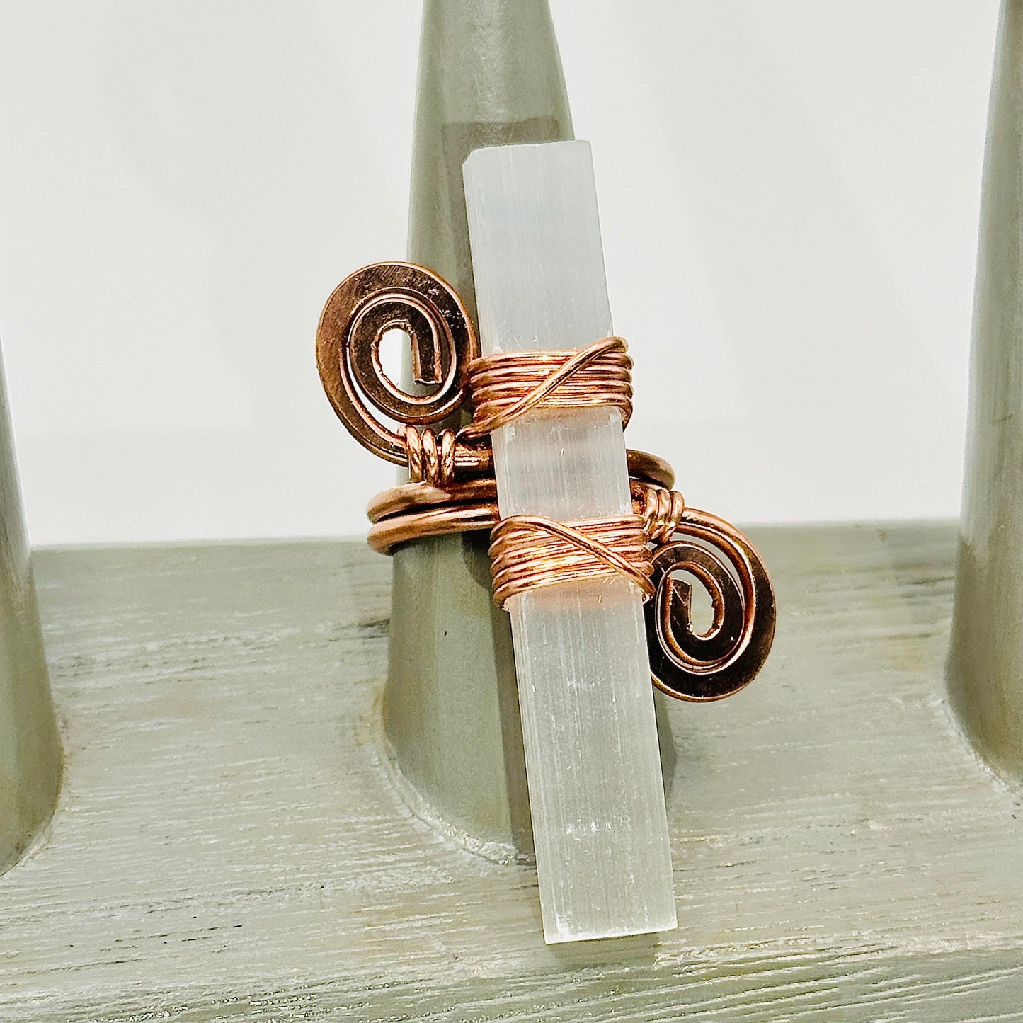 Selenite Statement Ring