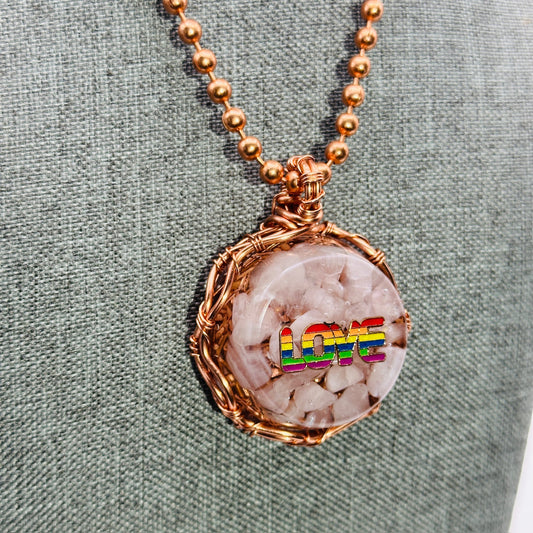 LOVE Pridefully | Rose Quartz PRIDE Amulet