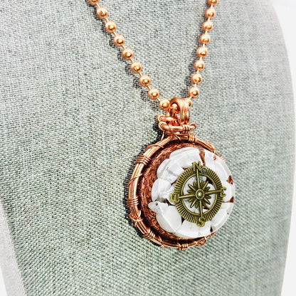 Calm Compass | Howlite Resin AMulet