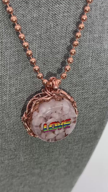 LOVE Pridefully | Rose Quartz PRIDE Amulet