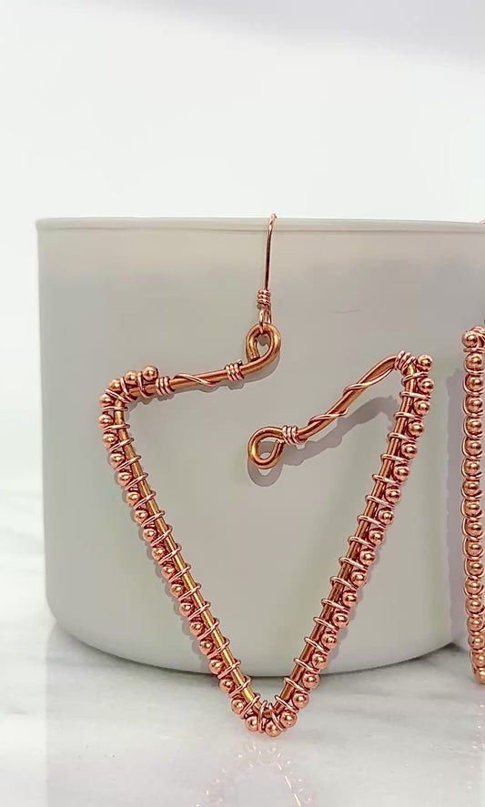 Elevated Signature Tre | Copper Earrings